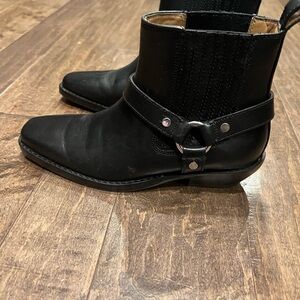 Madewell Black Ankle Boots with Strap